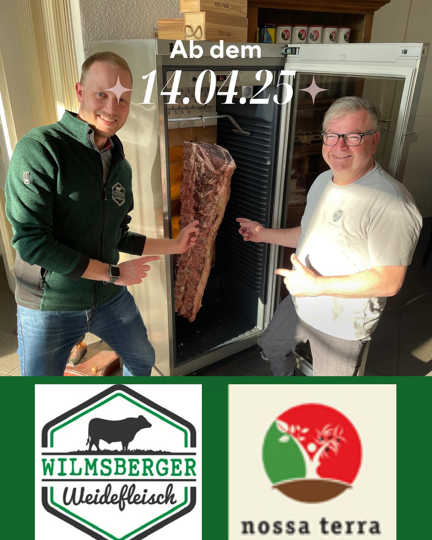 Wagyu-Fans aufgepasst!
Ab dem 14.04.25 gibt’s bei uns exklusiv Wagyu-Steak vom Wilmsberger Weidefleisch – zart, regional & einfach nur wow!
Nur in begrenzter Menge verfügbar – also am besten gleich vorbestellen!

www.nossaterrarestaurant.de

Kontakt:
Nossa Terra Restaurant
Hollich 156a
48565 Steinfurt
Fon +49 (0)2551 833 552
E-Mail: jds@nossaterrarestaurant.de

Fleischeslust vom Feinsten – wir sehen uns!
🥩✨🐄❤️ #SteakGoals #WagyuDeluxe #nossaterra #wilmsbergerweidefleisch #wagyu #wagyusteak #steak #restaurantimmünsterland #restaurant